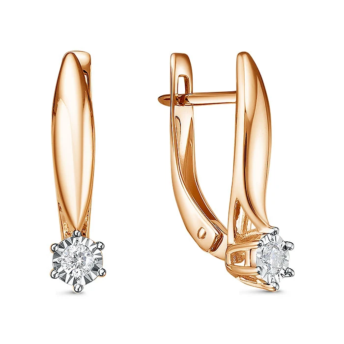 Серьги «Империал» золотые