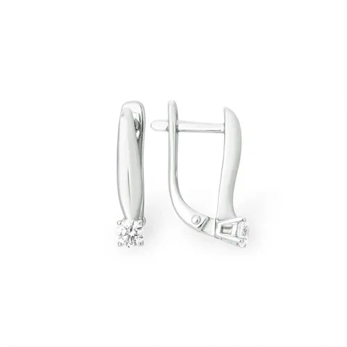 Серьги  серебряные с фианитом