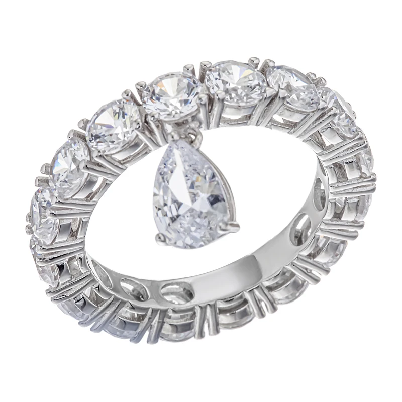 Кольцо  серебряное с фианитом