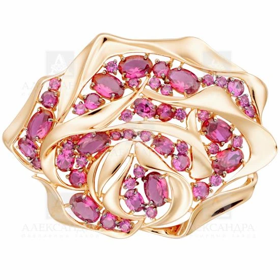 Брошь «Александра» золотая