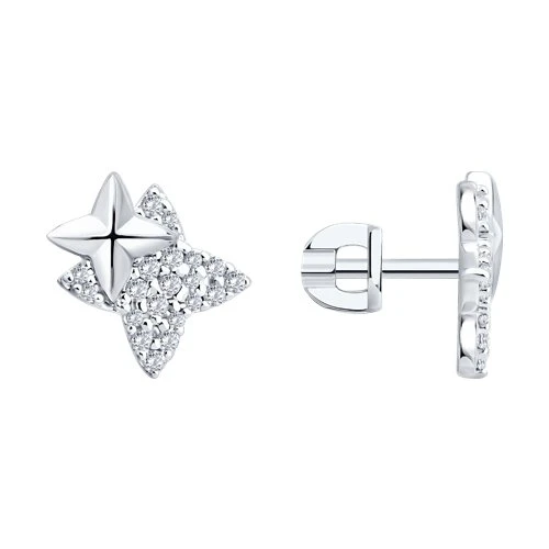 Серьги  серебряные