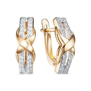 Серьги «Дельта» из красного золота