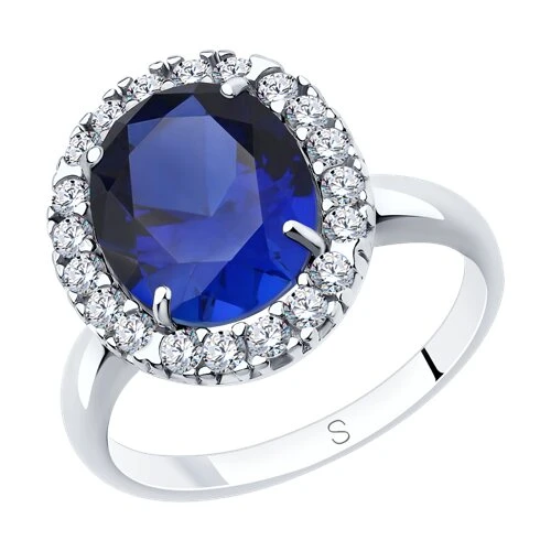 Кольцо  серебряное с корундом