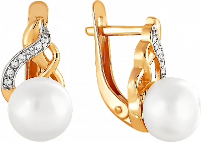 Серьги «Прима Эксклюзив» золотые