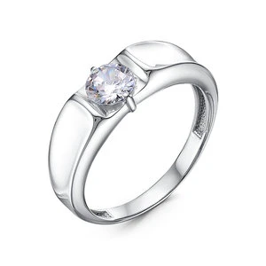 Кольцо  серебряное с фианитом