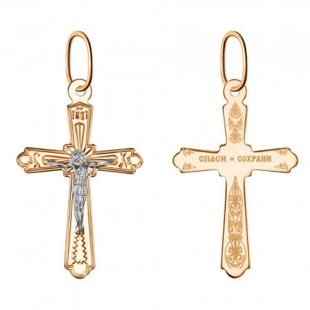 Подвеска  из комбинированного золота