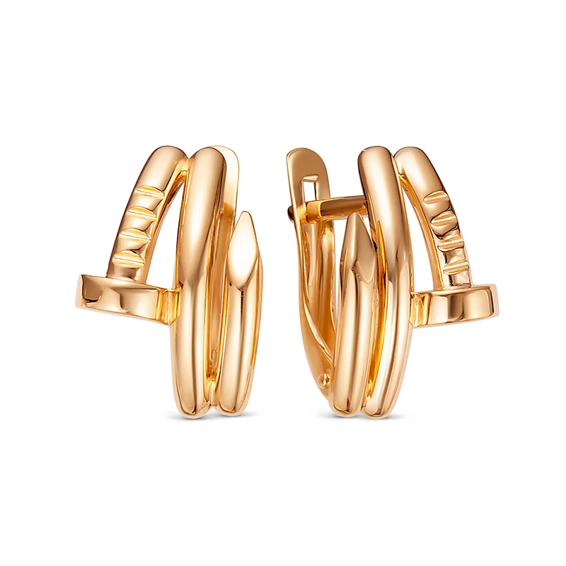 Серьги  из красного золота