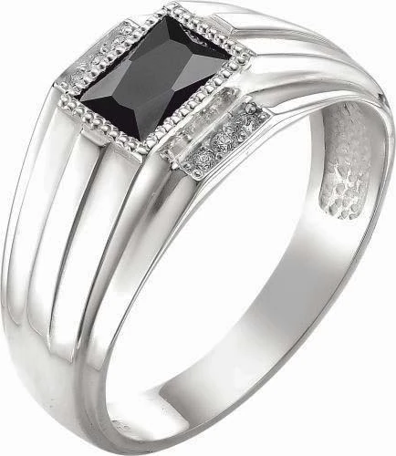 Кольцо  серебряное со шпинелью