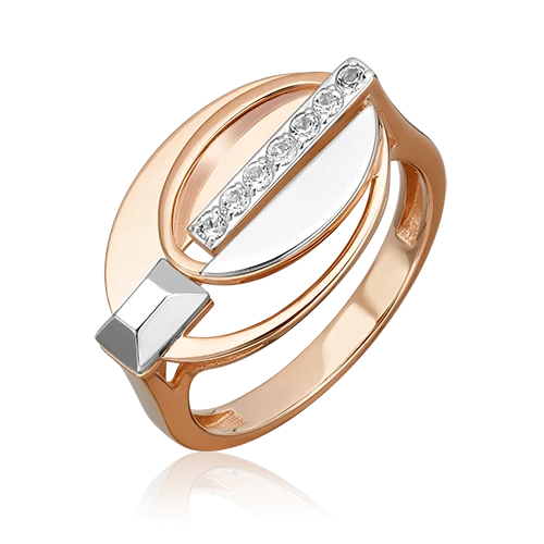 Кольцо  из красного золота с топазом