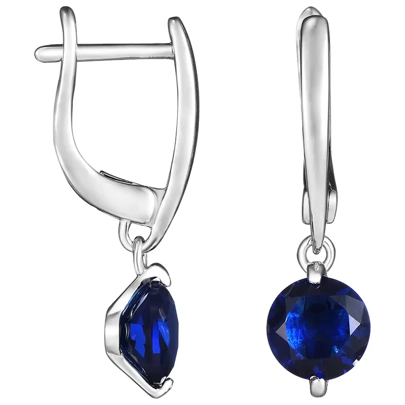 Серьги «Сильверк» серебряные с фианитом