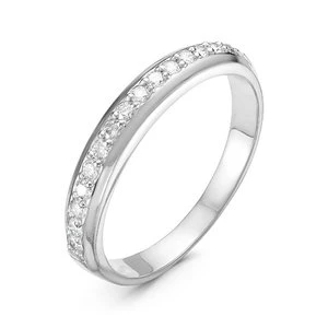 Кольцо «Дельта» из белого золота с фианитом