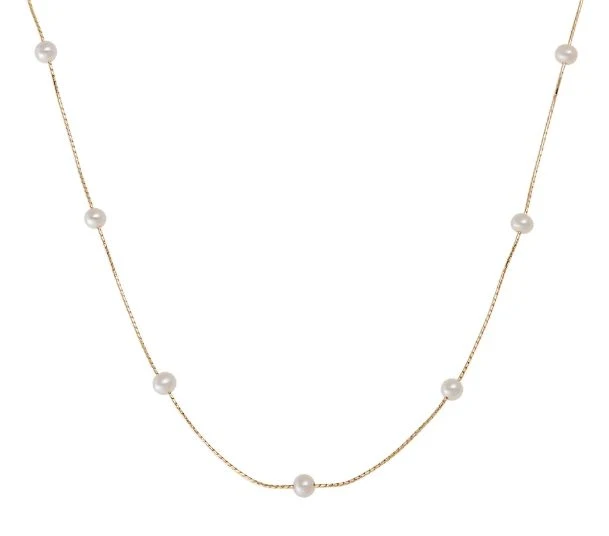 Колье  золотое с жемчугом