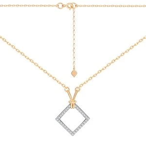 Колье  из красного золота с фианитом