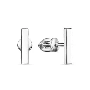 Серьги «Дельта» из белого золота