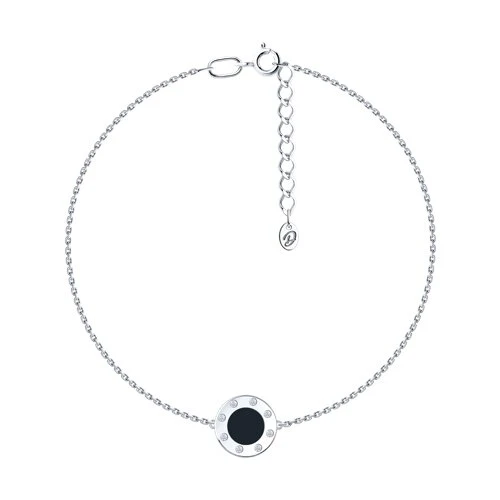 Браслет  серебряный с фианитом