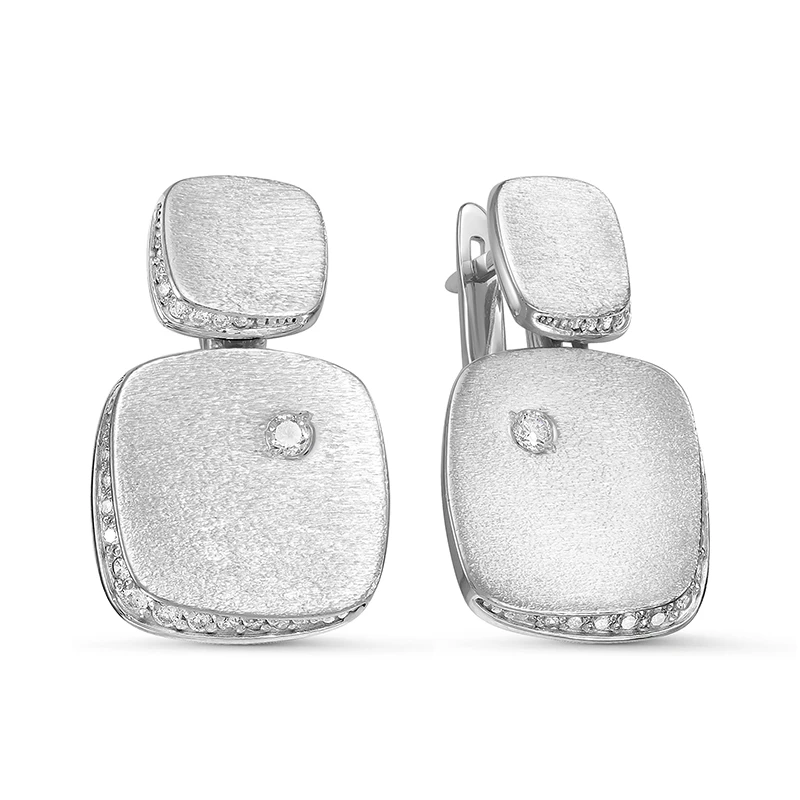 Серьги «Дельта» серебряные