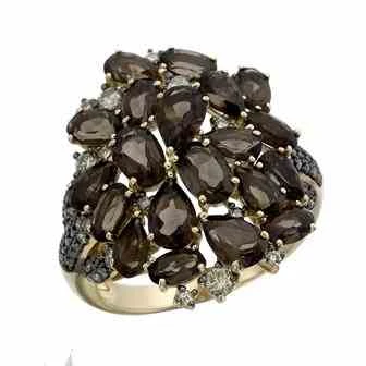 Кольцо  золотое с раухтопазом