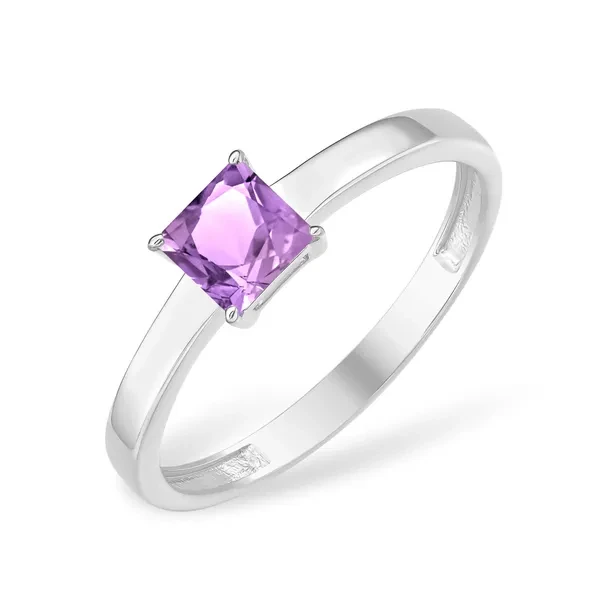 Кольцо  серебряное с аметистом