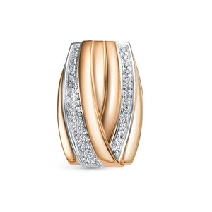 Подвеска «Дельта» из красного золота с фианитом