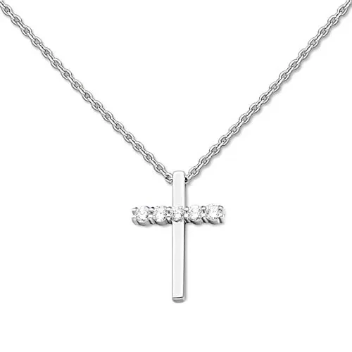 Колье  серебряное с фианитом