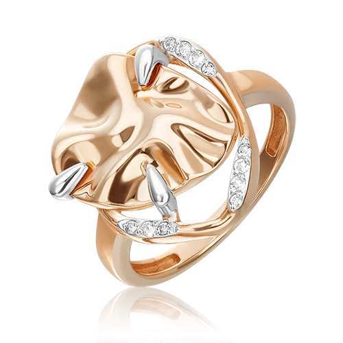 Кольцо  из красного золота с топазом