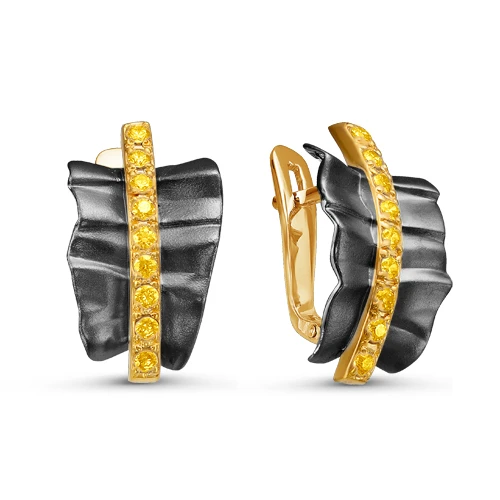 Серьги «PLATA» серебряные