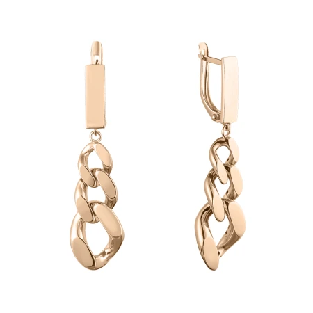 Серьги «Магнат» из красного золота