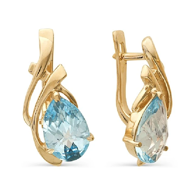 Серьги  из красного золота