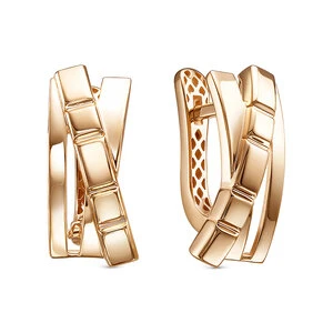 Серьги  из красного золота