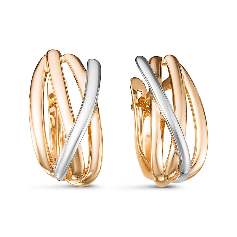 Серьги «Дельта» золотые