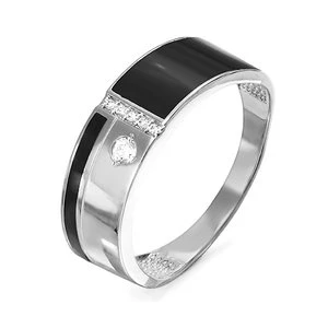 Кольцо  серебряное с фианитом