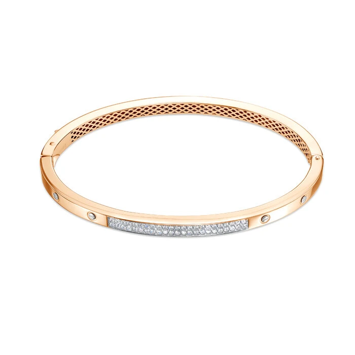 Браслет  из красного золота с фианитом