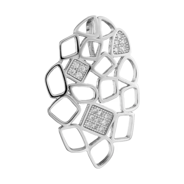 Подвеска  серебряная с фианитом