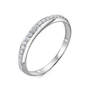 Кольцо «Дельта» из белого золота с фианитом