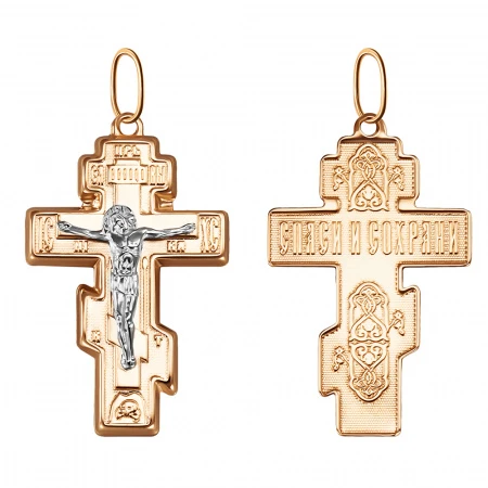 Подвеска  из комбинированного золота