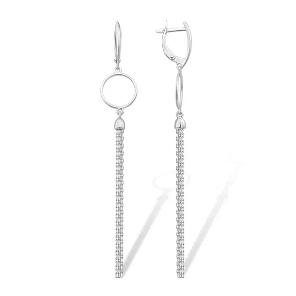 Серьги  серебряные