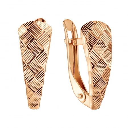 Серьги «Голден Глоб» из красного золота