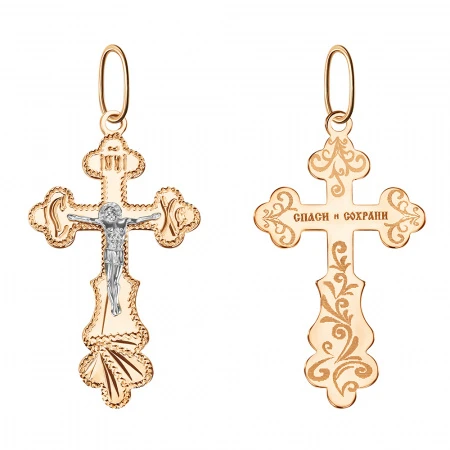 Подвеска  из комбинированного золота