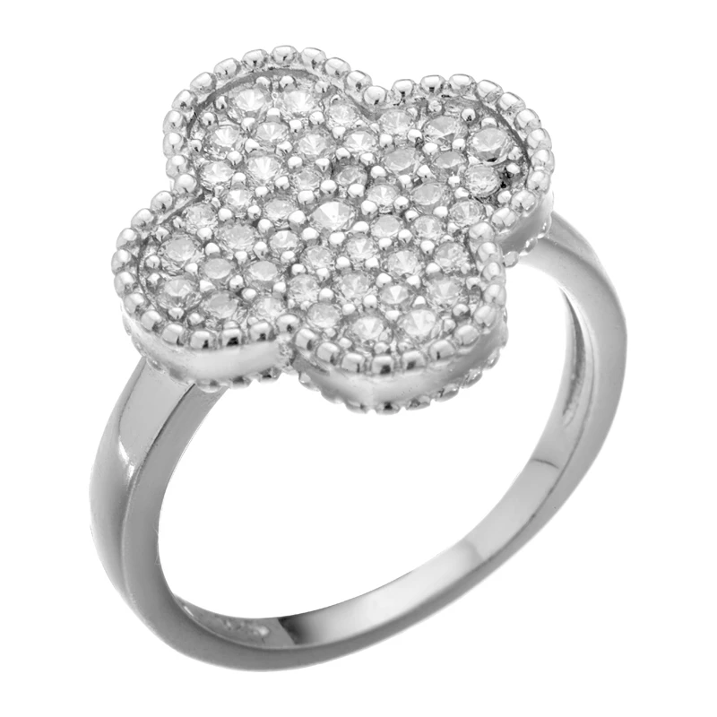 Кольцо  серебряное с фианитом