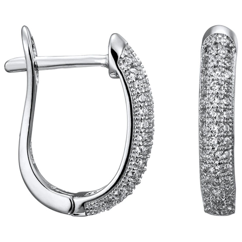 Серьги  серебряные с фианитом