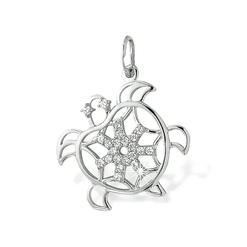 Подвеска  серебряная с фианитом