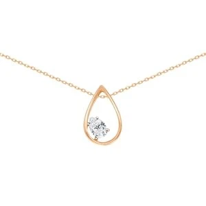 Колье  из красного золота с фианитом