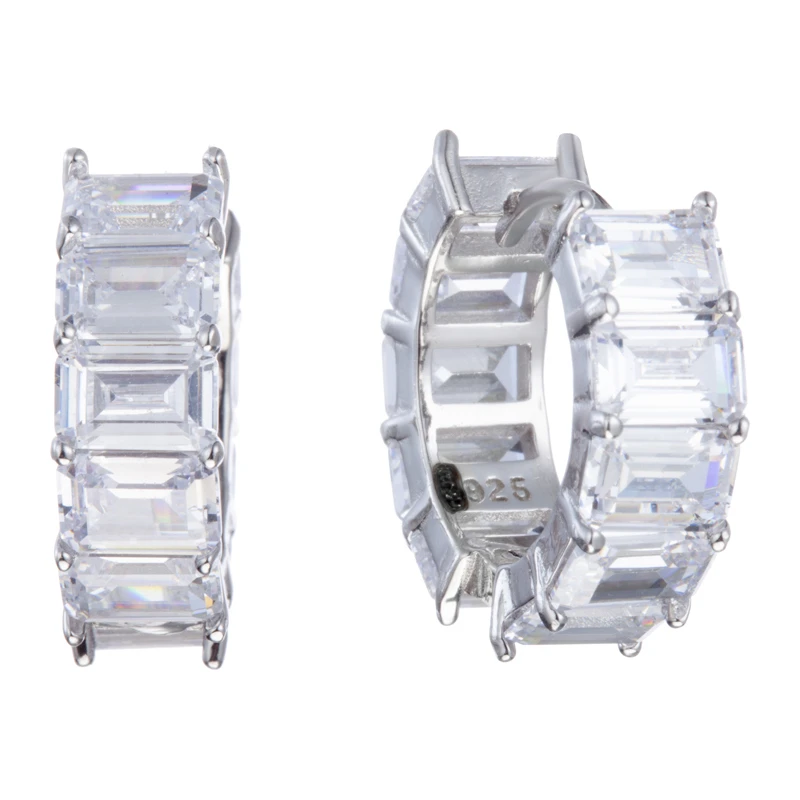 Серьги  серебряные с фианитом