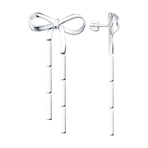 Серьги  серебряные