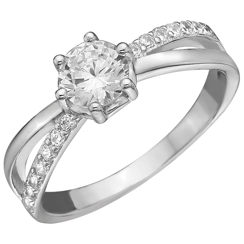 Кольцо «Сильверк» серебряное с фианитом