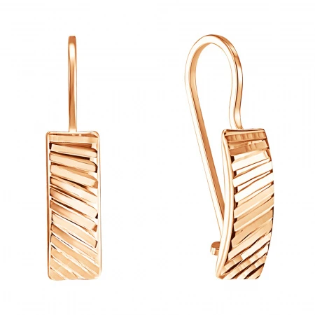 Серьги  из красного золота