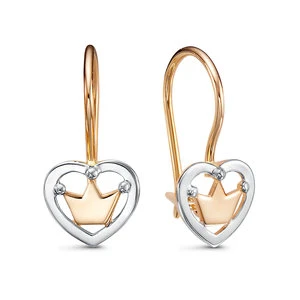 Серьги  из красного золота