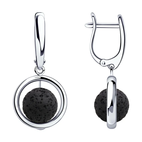 Серьги  серебряные