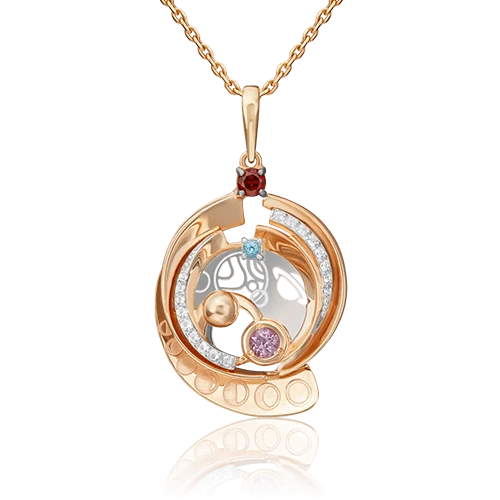 Подвеска «ПЛАТИНА» из комбинированного золота