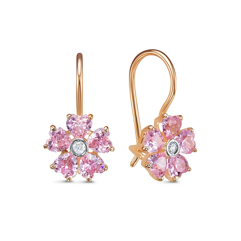 Серьги «Дельта» золотые